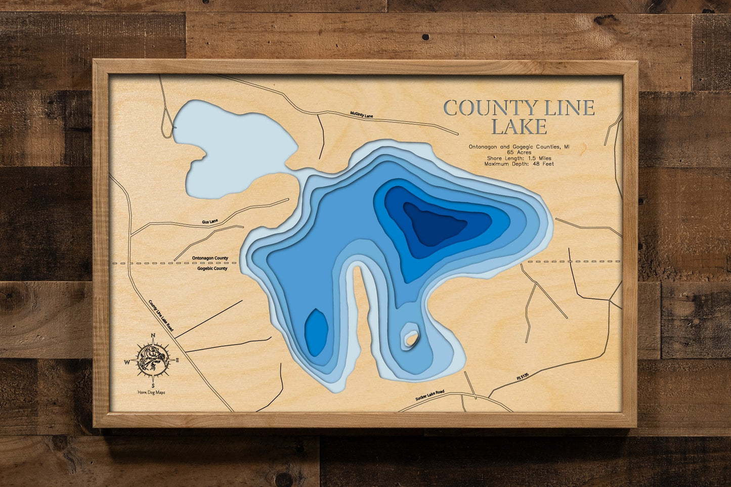 County Line Lake in Ontonagon and Gogebic Counties, Michigan