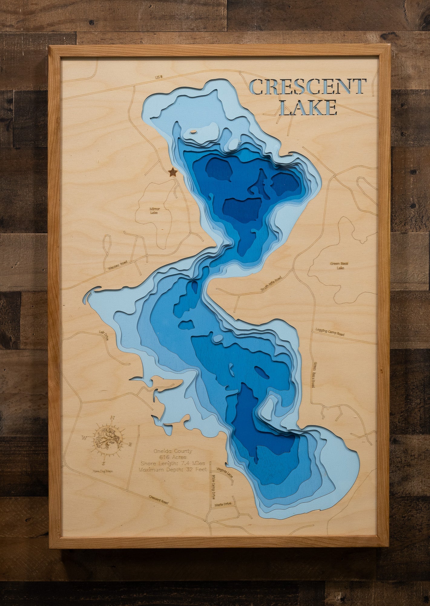 Crescent Lake in Oneida County, Wisconsin