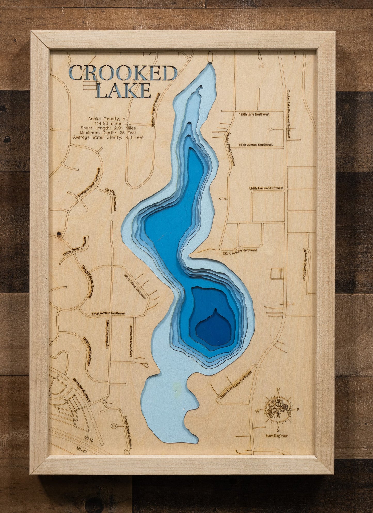 Crooked Lake in Anoka County, Minnesota