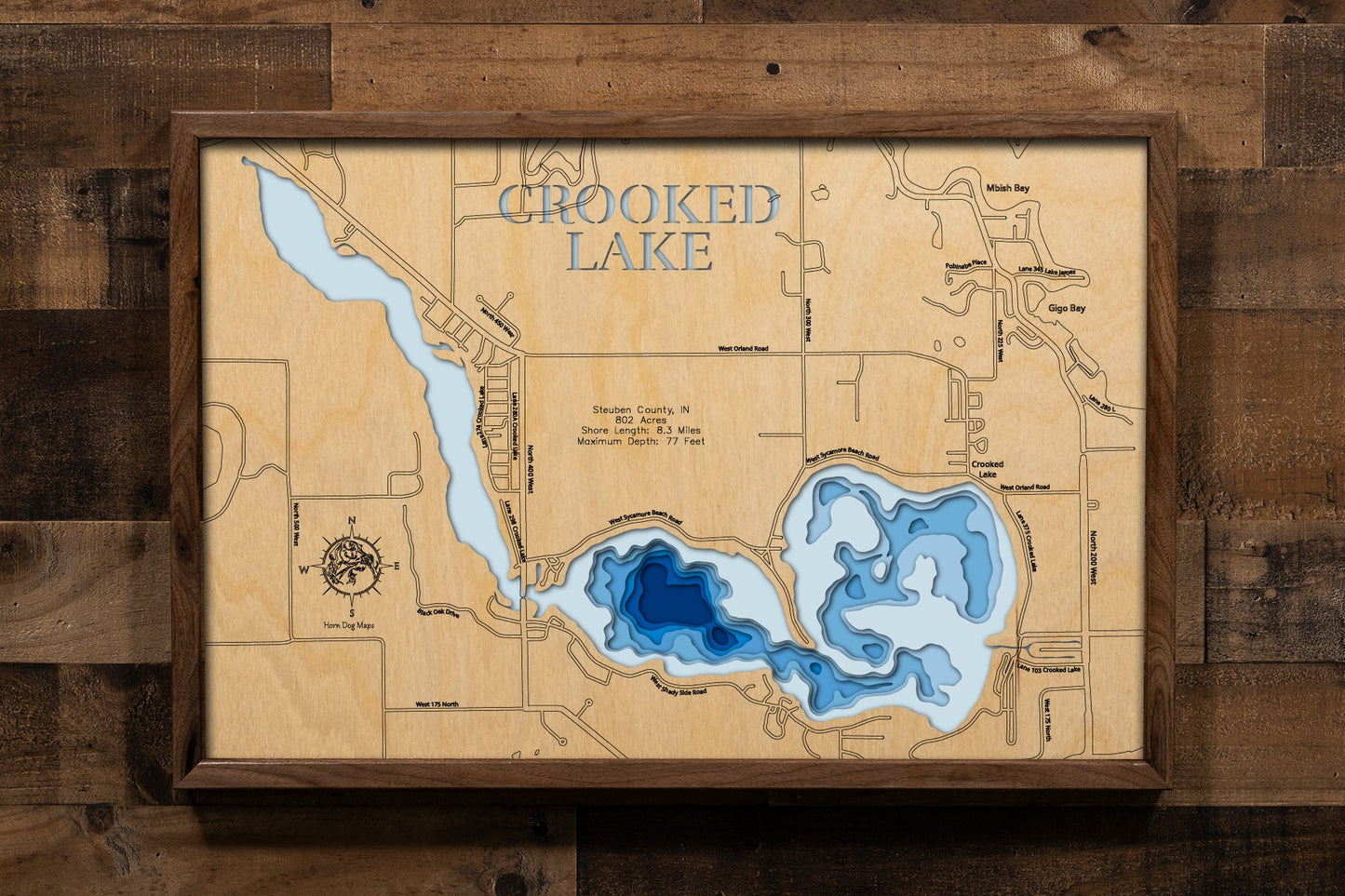 Crooked Lake in Steuben County, Indiana