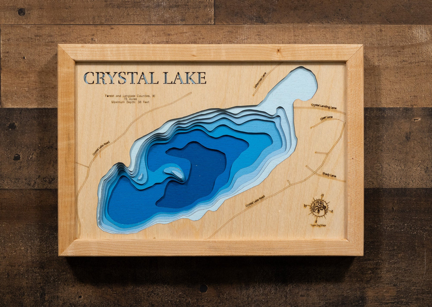 Crystal Lake in Forest and Langlade Counties, Wisconsin