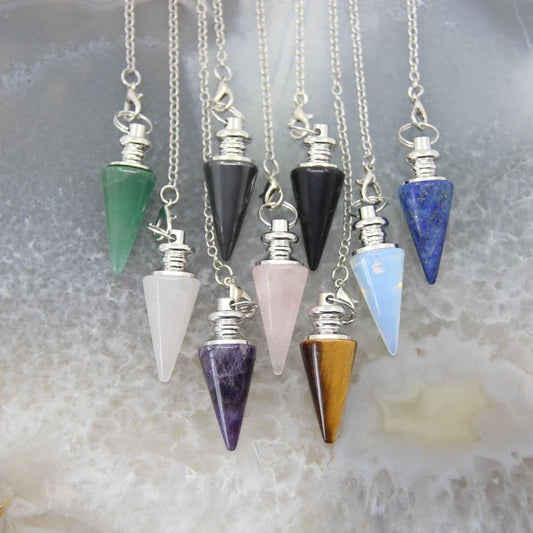Silver Crystal Pendulums