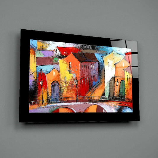 City Landscape Glass Wall Art