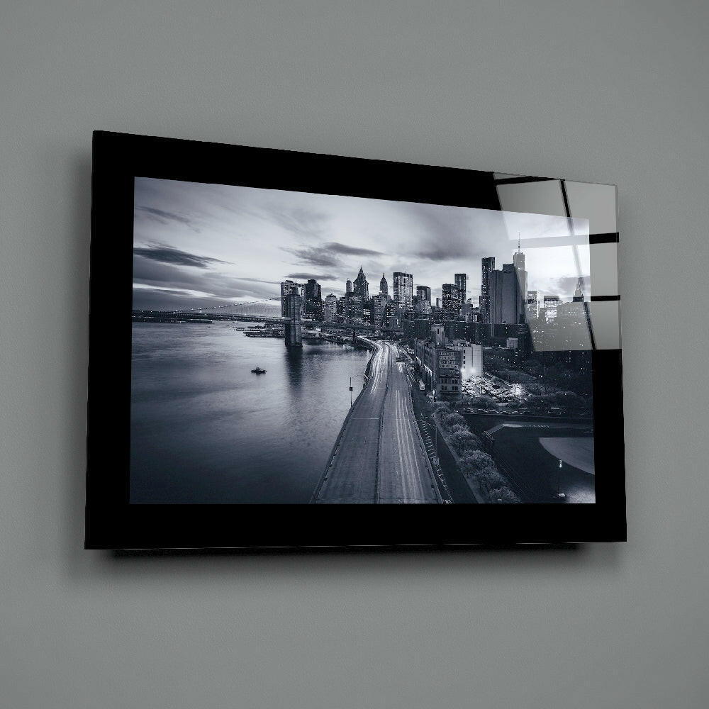 New York Glass Wall Art
