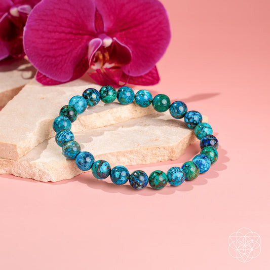 Cleopatra’s Wise Stone - Rare Peruvian Chrysocolla Bracelet
