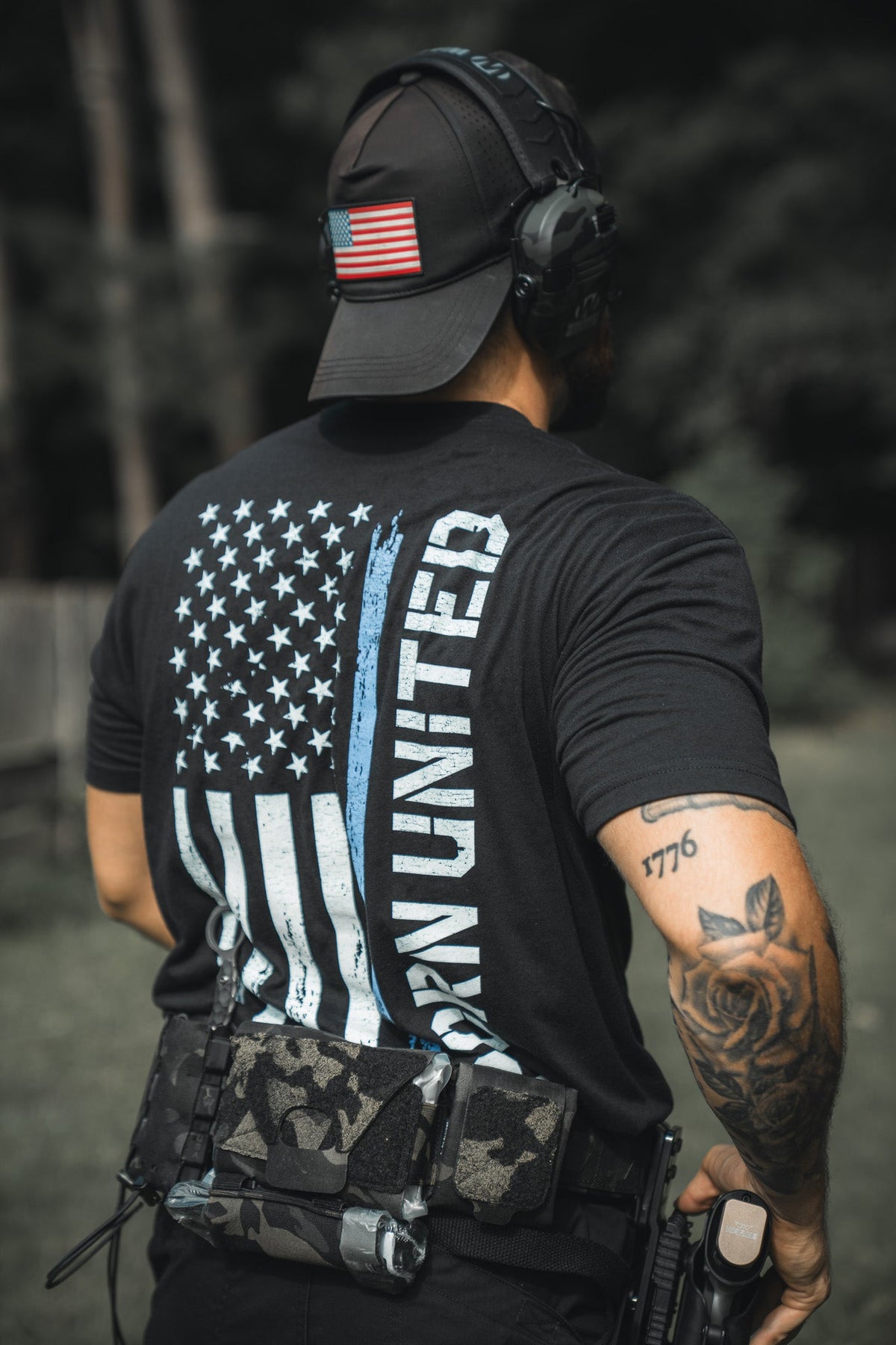 Blue Line Flag Tee