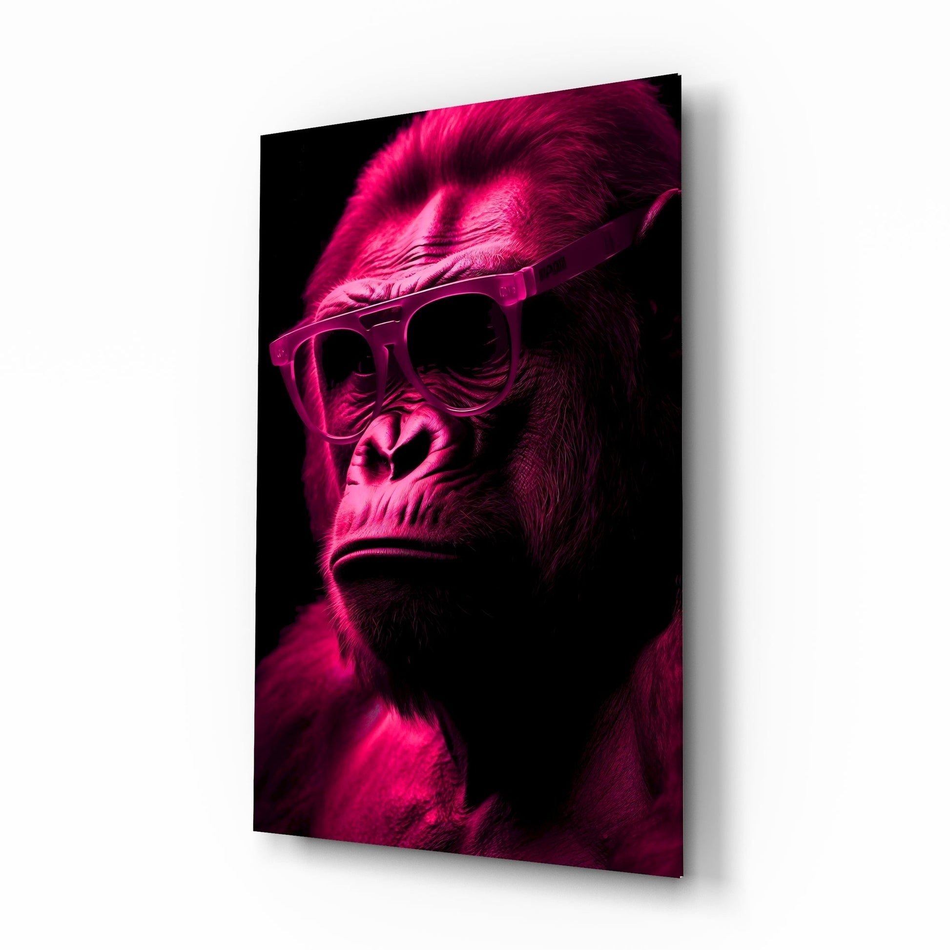 Ape the Thinker Glass Wall Art || Designer Collection