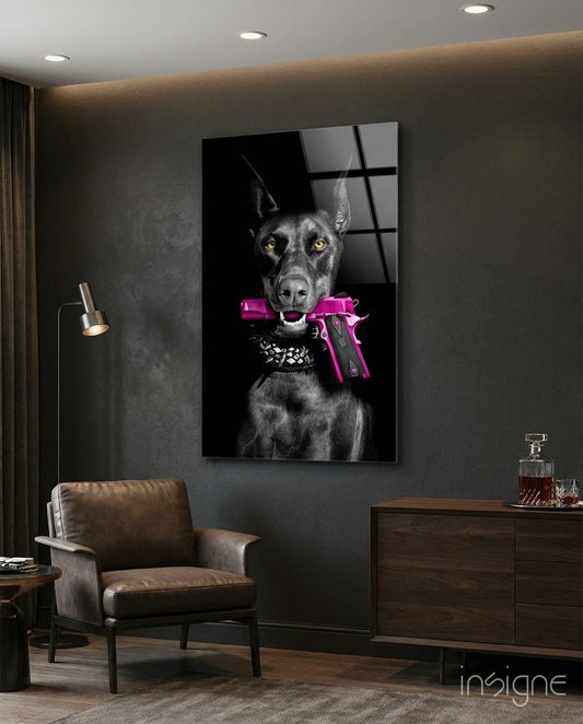Gun Dog  Glass Wall Art || Designer Collection