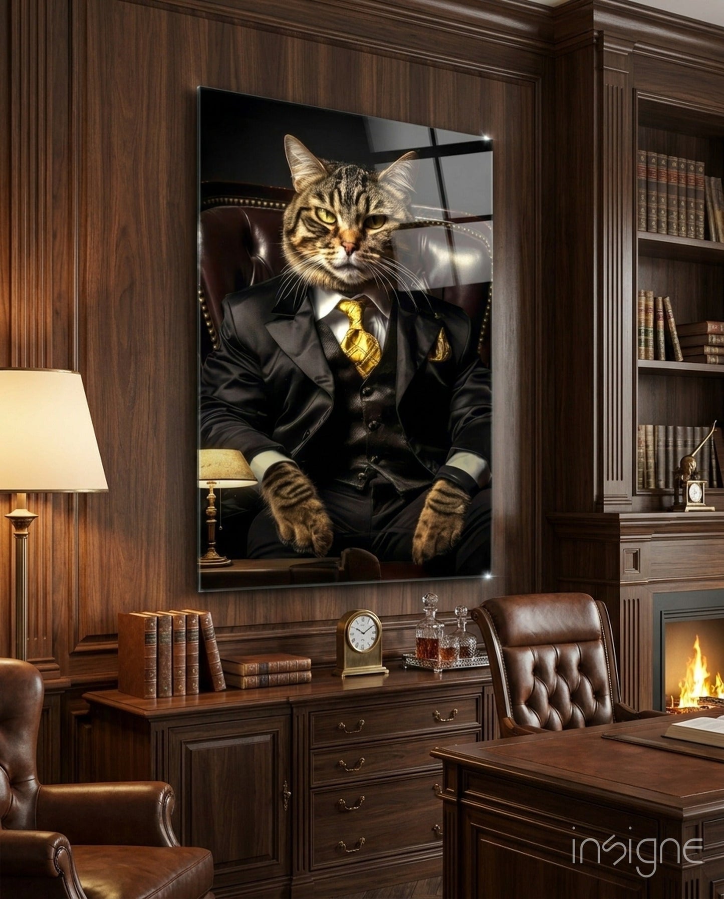 The Boss Glass Wall Art|| Designer's Collection