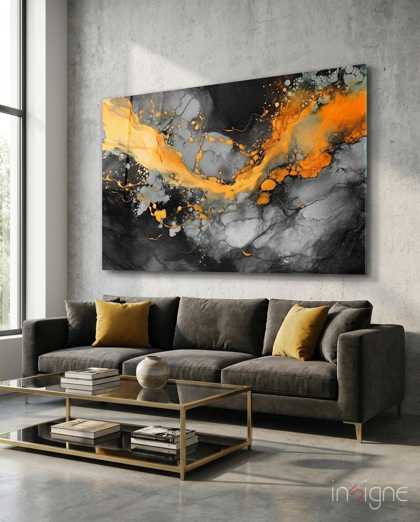 Marble Glass Wall Art || Designer Collection
