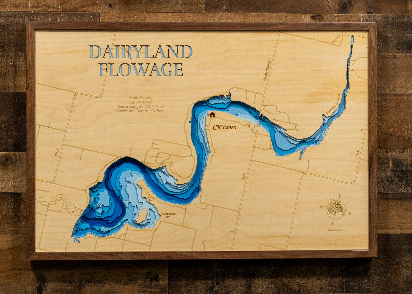 Dairyland Flowage in Rusk County, Wisconsin