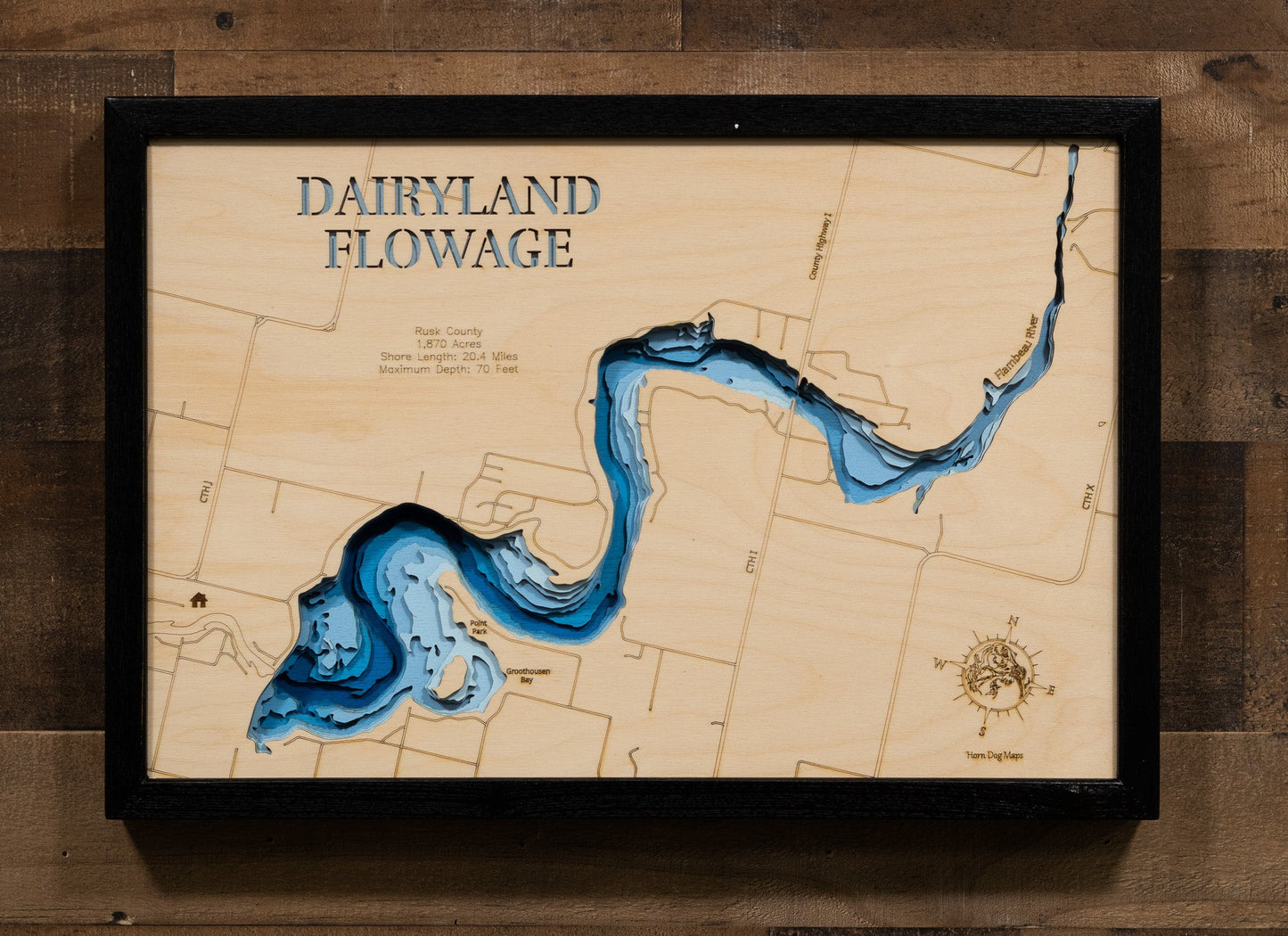 Dairyland Flowage in Rusk County, Wisconsin