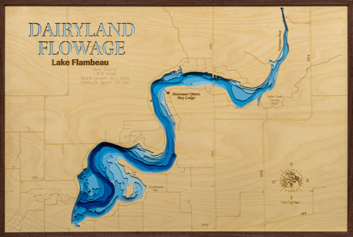 Dairyland Flowage in Rusk County, Wisconsin