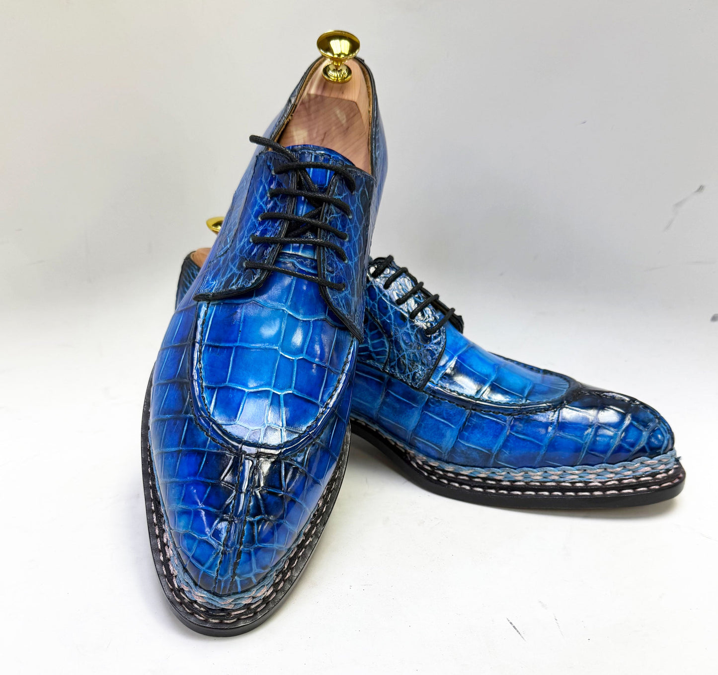 Maurice Dallas Alligator Oxford - Blue
