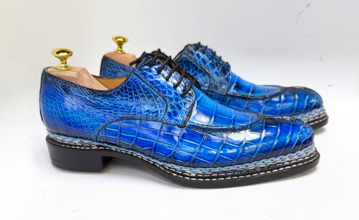 Maurice Dallas Alligator Oxford - Blue