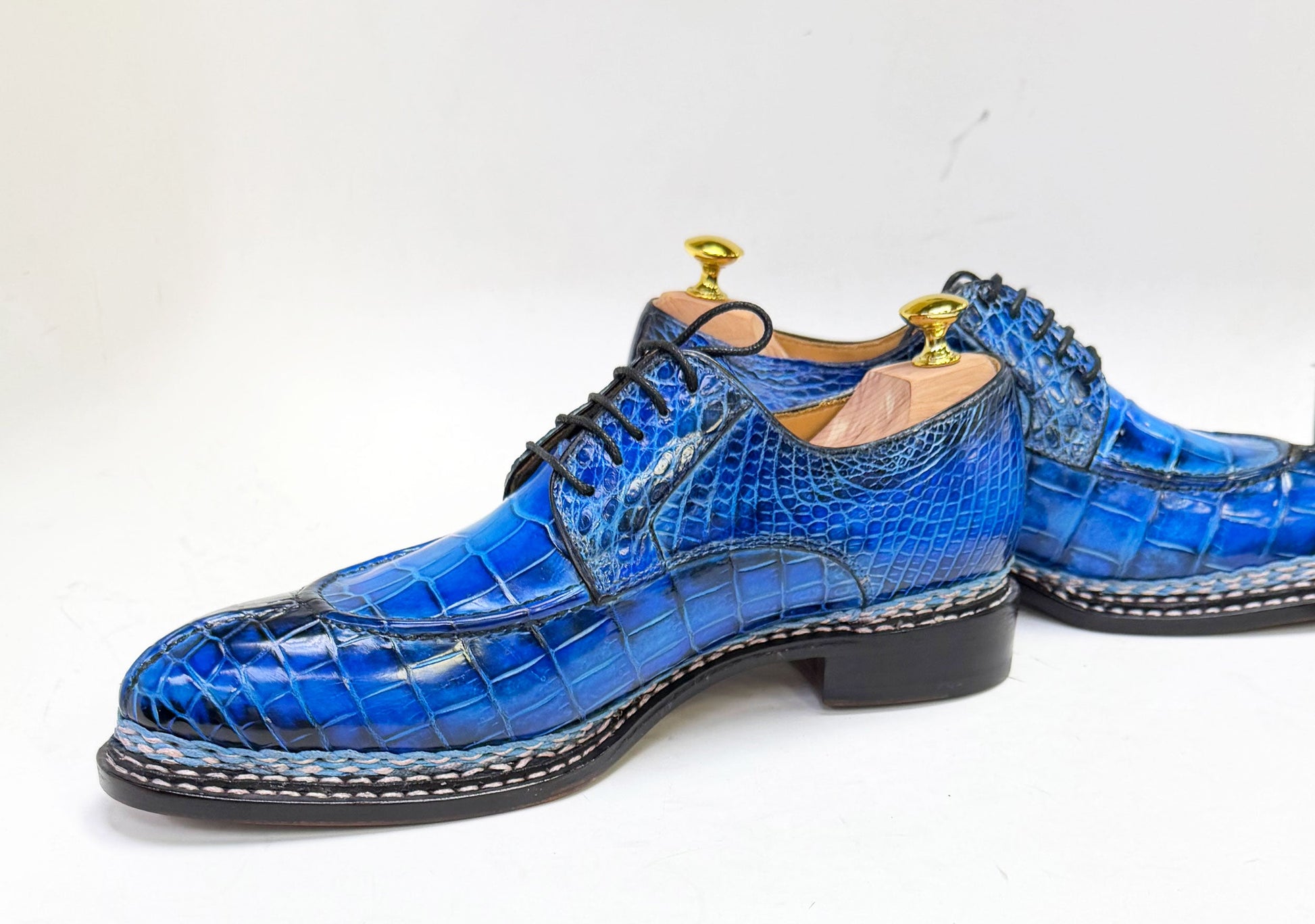 Maurice Dallas Alligator Oxford - Blue