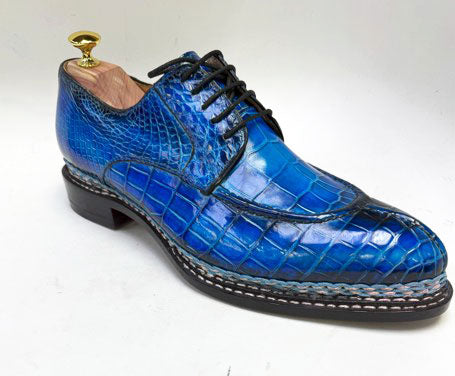 Maurice Dallas Alligator Oxford - Blue