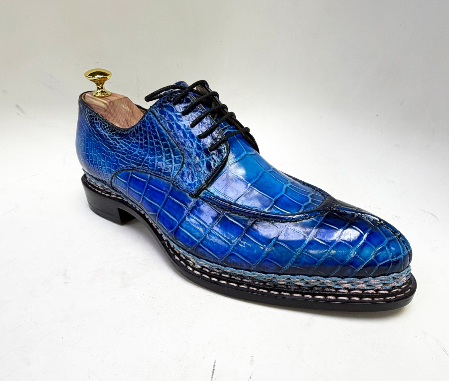 Maurice Dallas Alligator Oxford - Blue