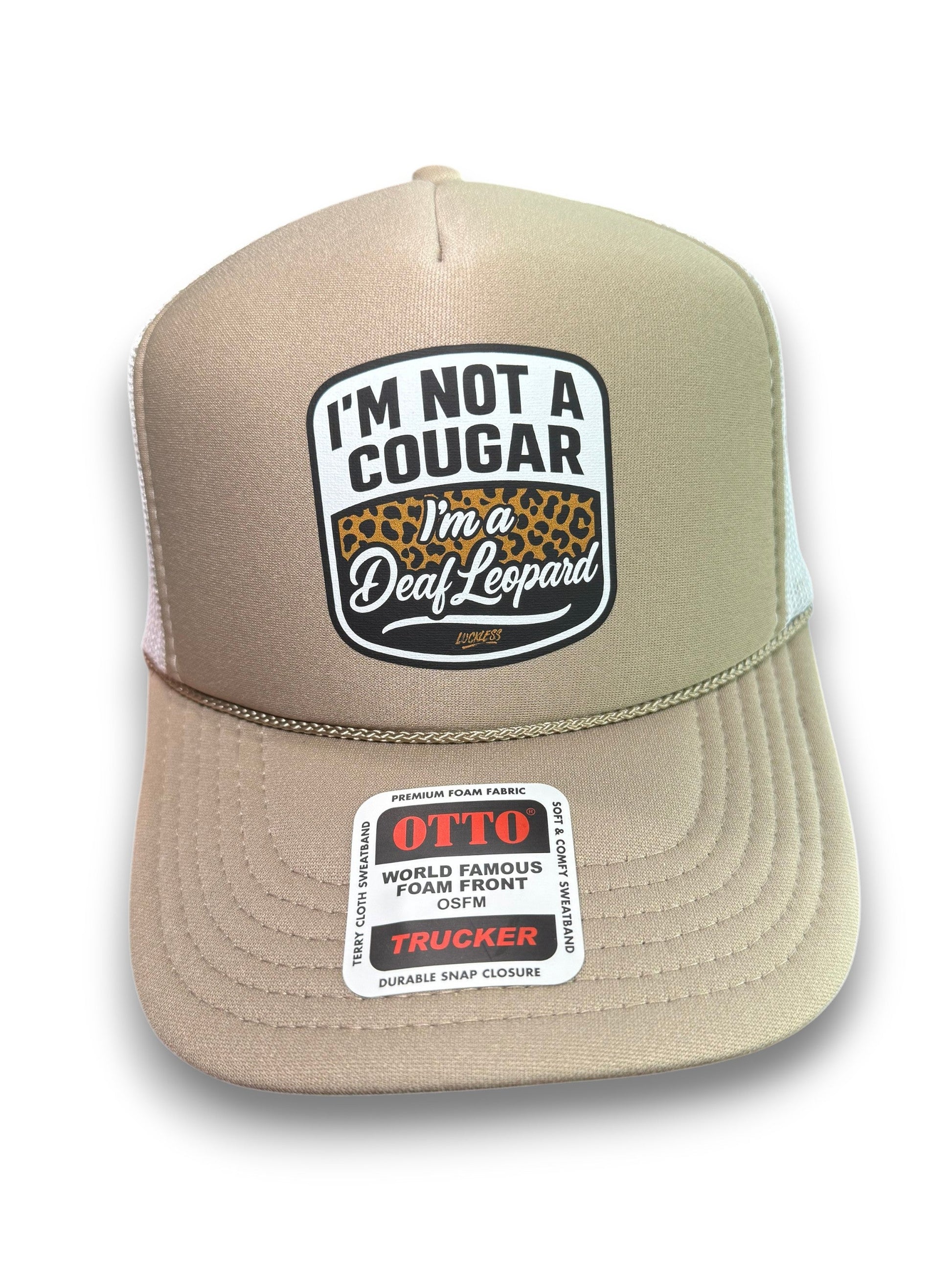 Deaf Leopard Trucker Hat by Luckless Outfitters