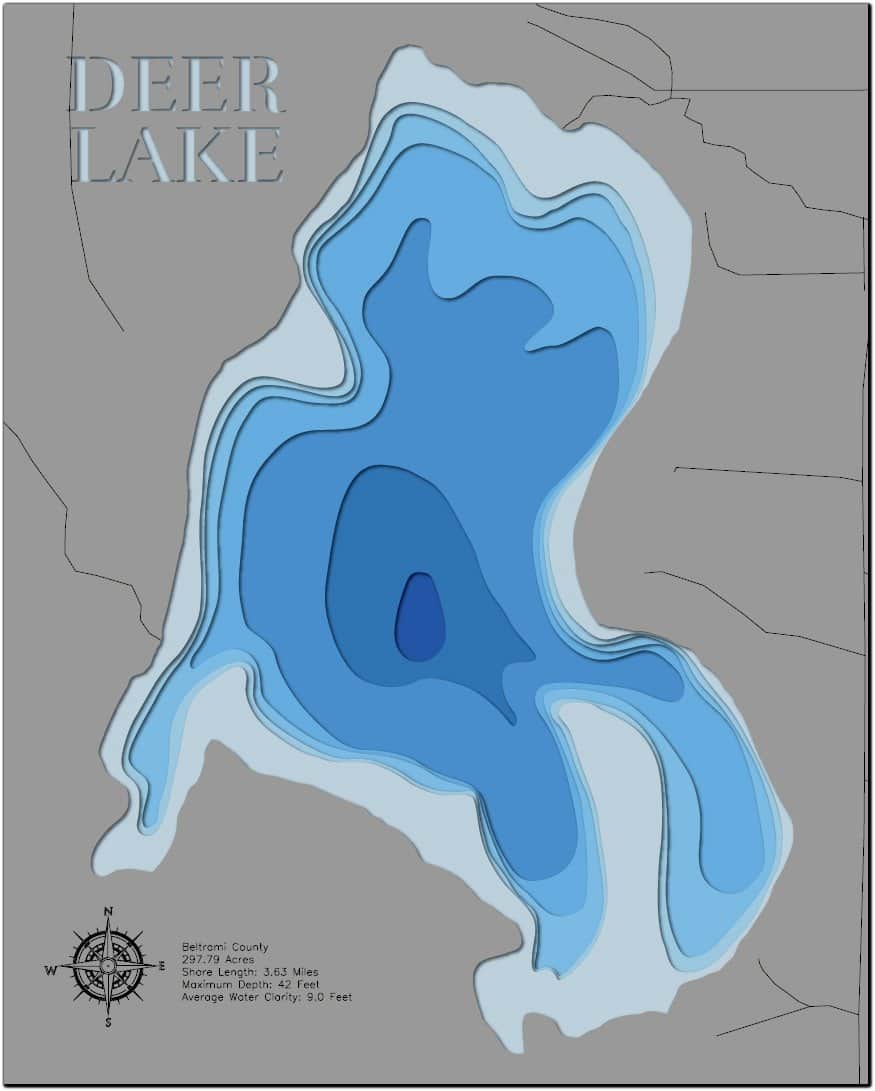 Deer Lake in Beltrami County, Minnesota