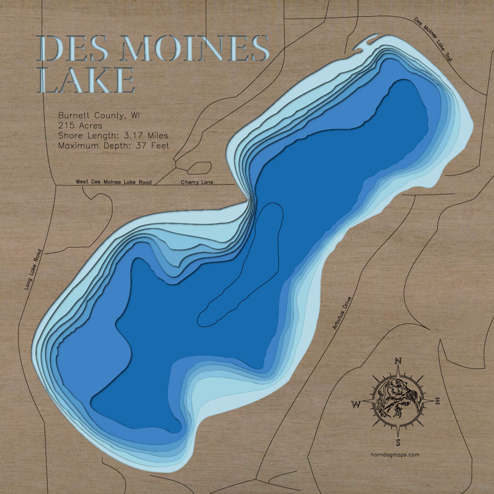 Des Moines Lake in Barron County, Wisconsin