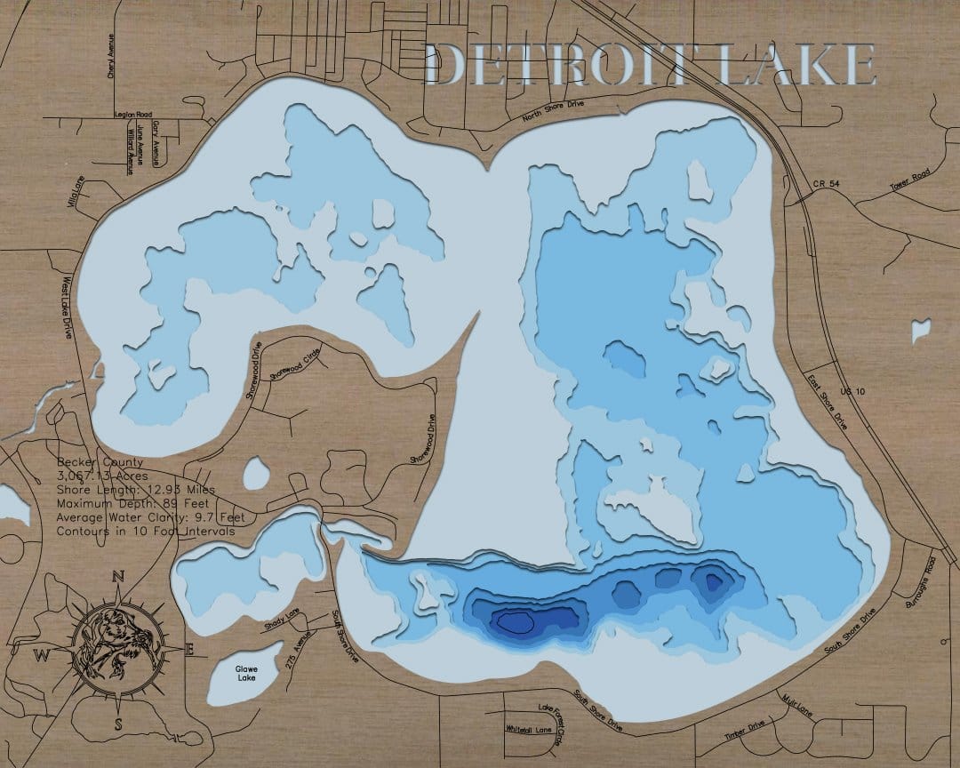 Detroit Lake in Becker County, Minnesota