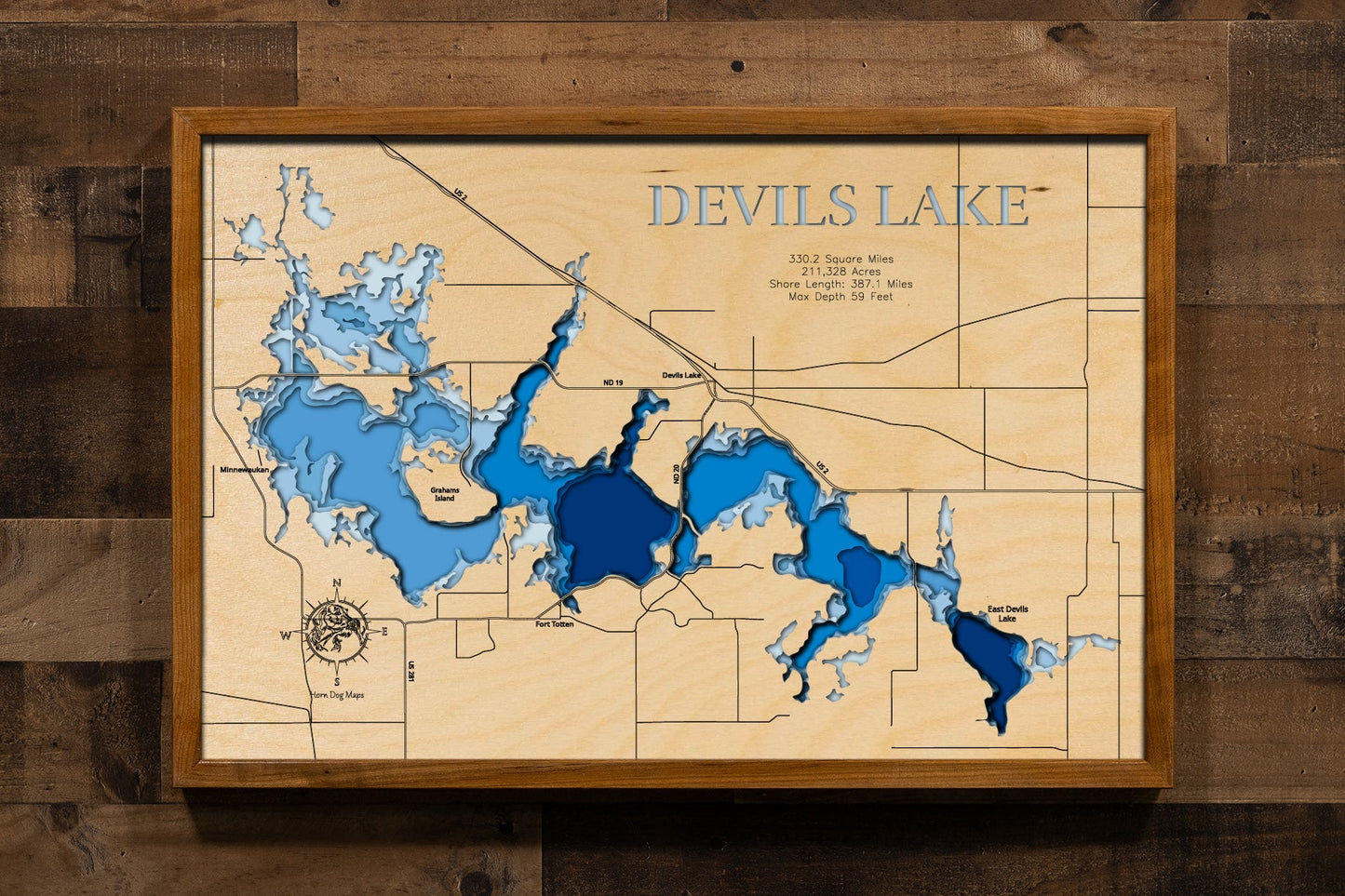 Devils Lake in Ramsey County, North Dakota