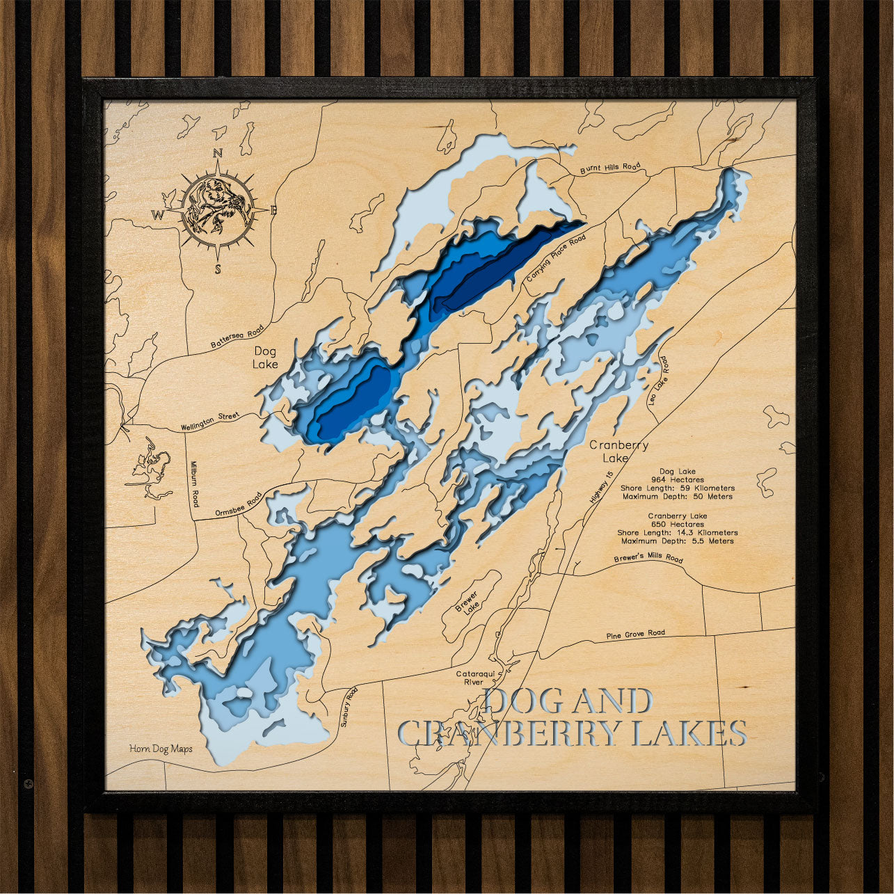 Dog and Cranberry Lakes in Frontenac County, Ontario, Canada