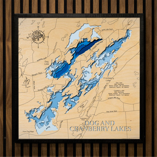 Dog and Cranberry Lakes in Frontenac County, Ontario, Canada