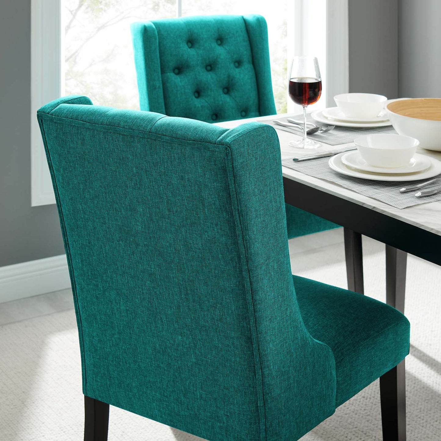 Baronet Button Tufted Fabric Dining Chair by Modway