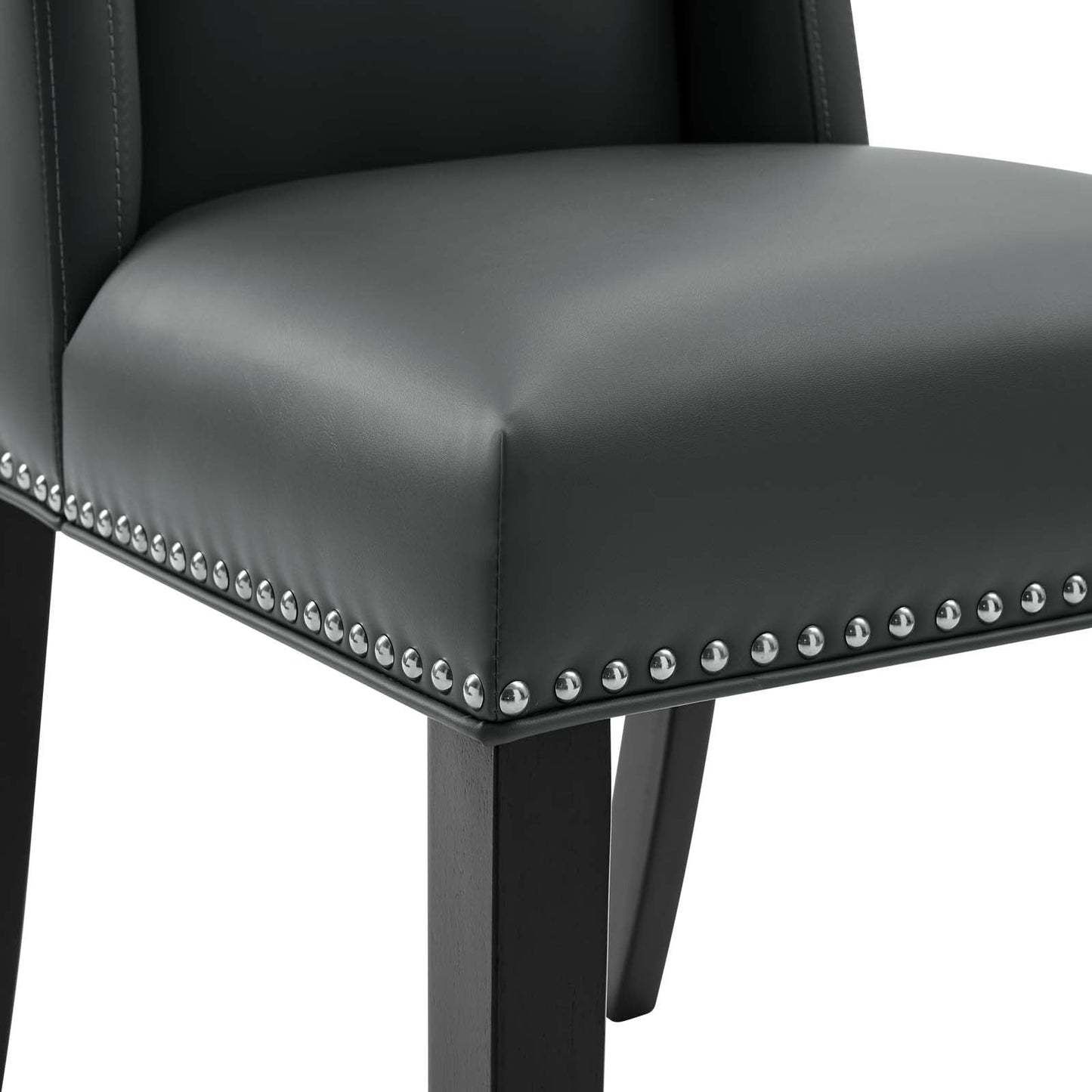 Baron Vinyl Dining Chair Set of 2 by Modway