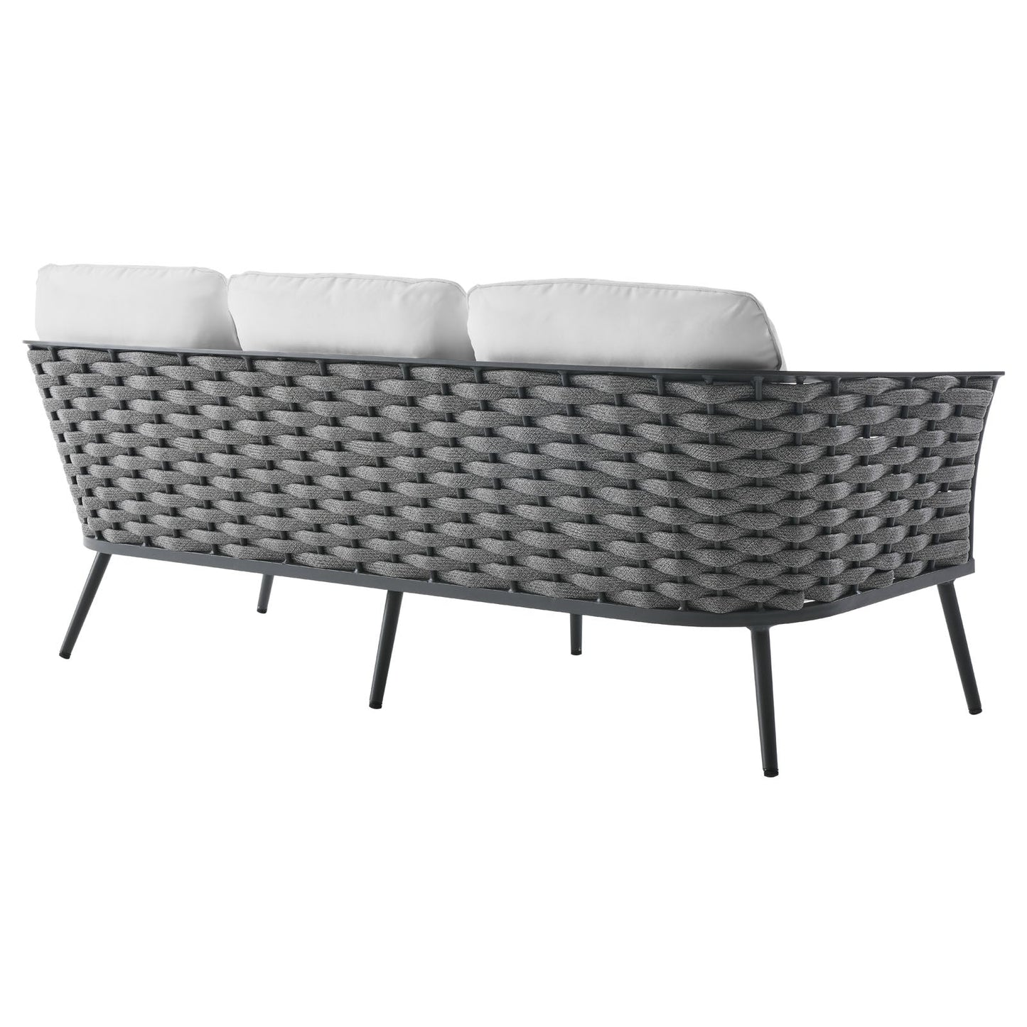 Stance 3 Piece Outdoor Patio Aluminum Sectional Sofa Set by Modway