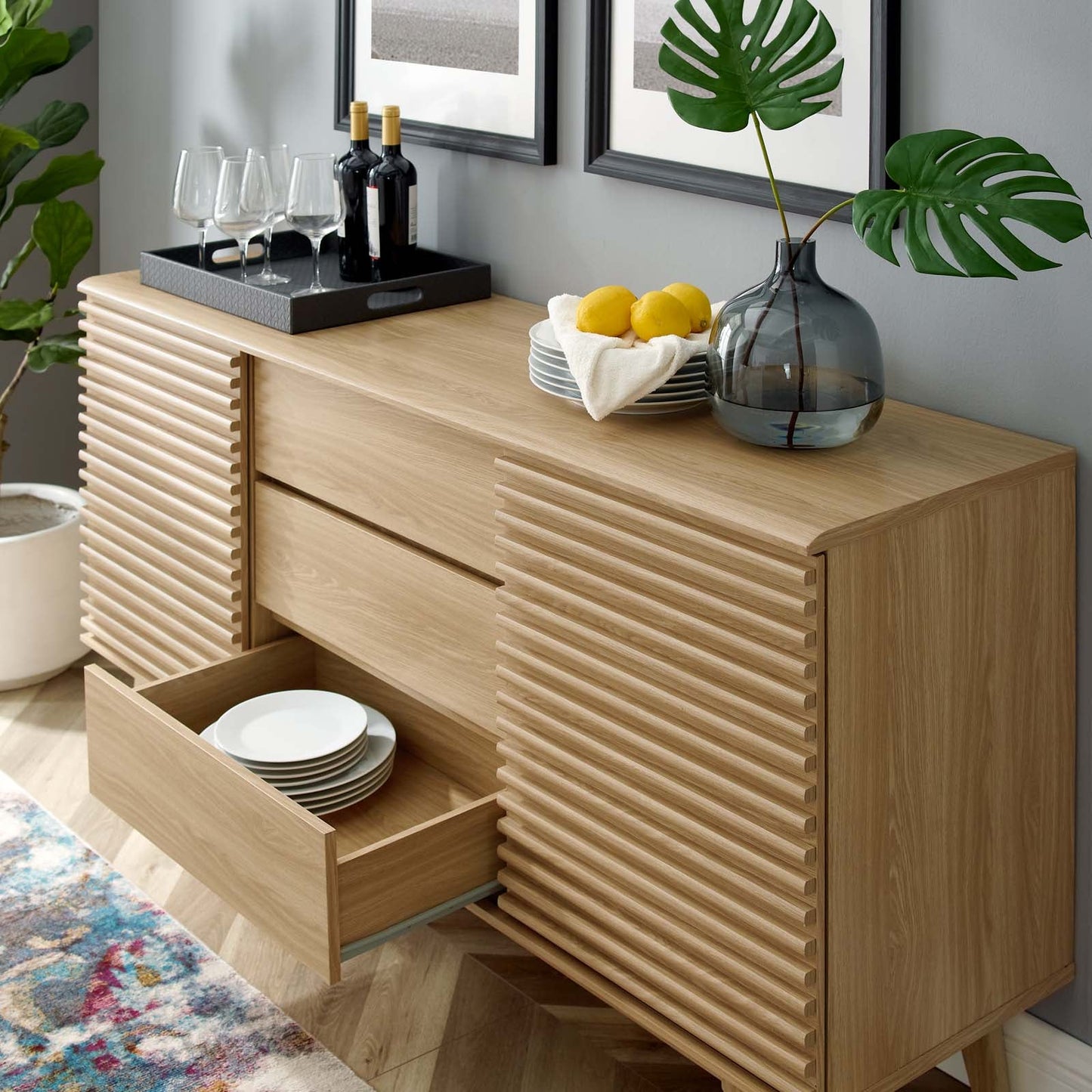 Render 63" Sideboard Buffet Table or TV Stand by Modway