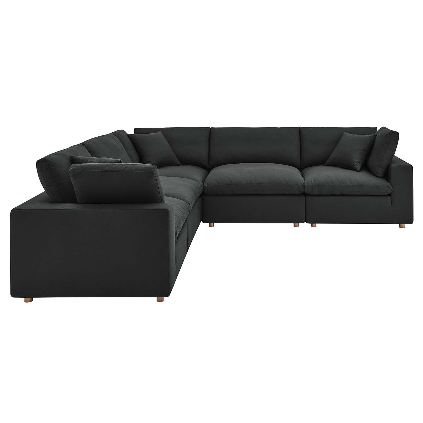 Commix 5 Piece Down Filled Overstuffed Sectional Sofa by Modway
