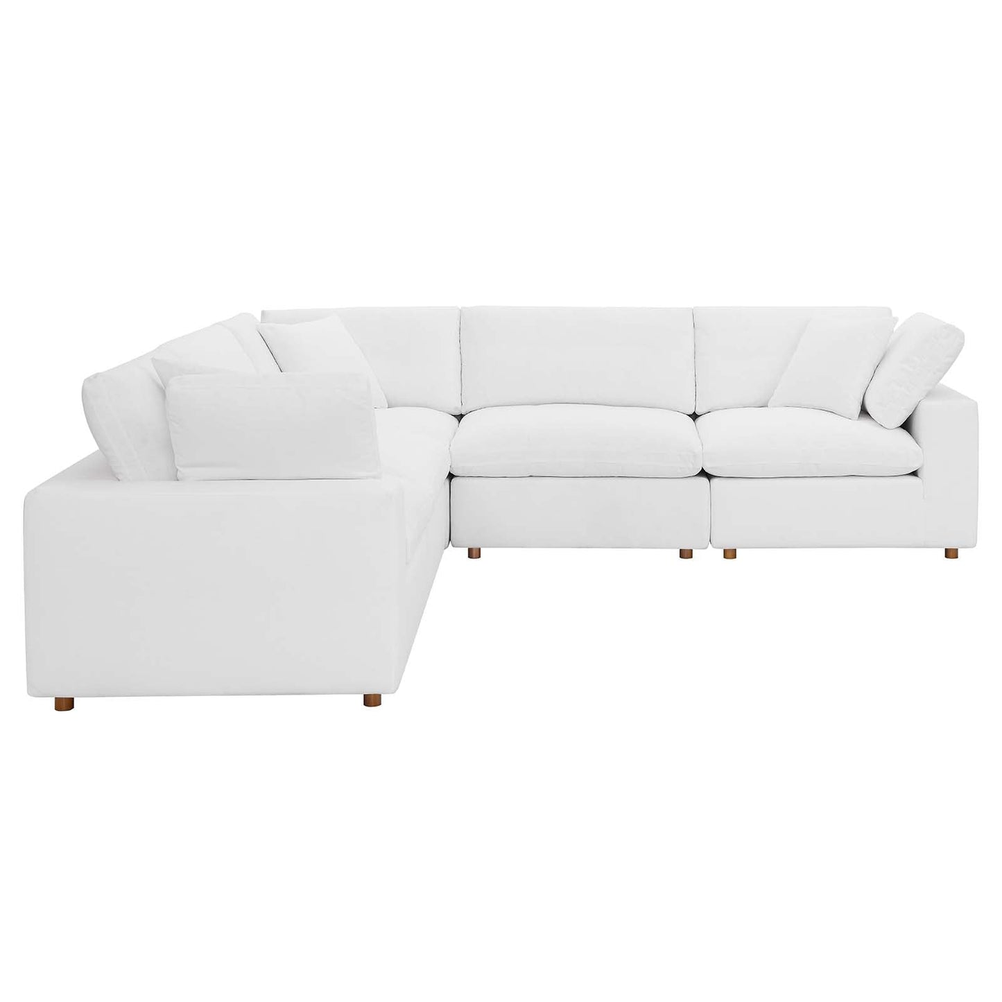 Commix 5 Piece Down Filled Overstuffed Sectional Sofa by Modway