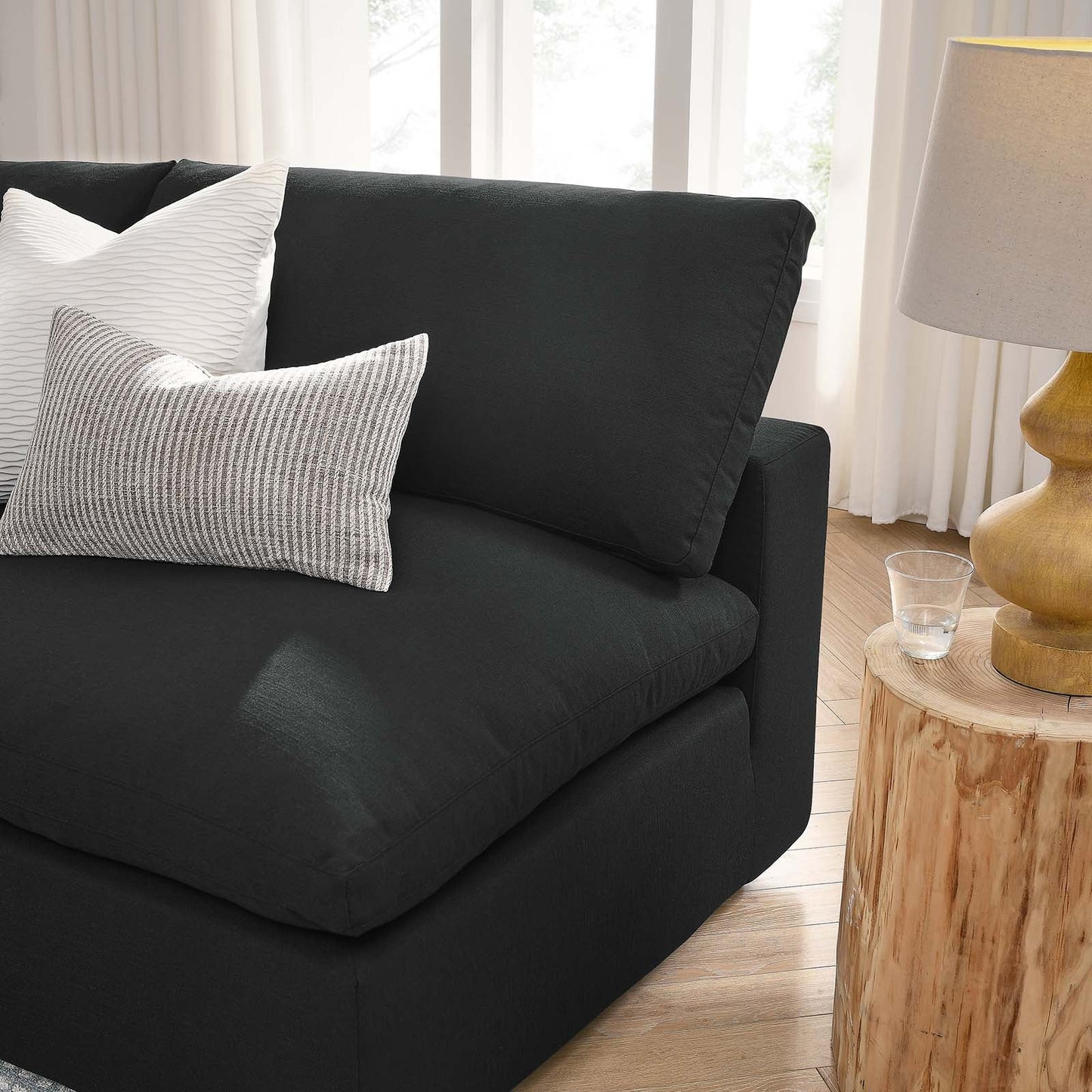 Commix 5-Piece Down Filled Overstuffed Armless Sectional Sofa by Modway