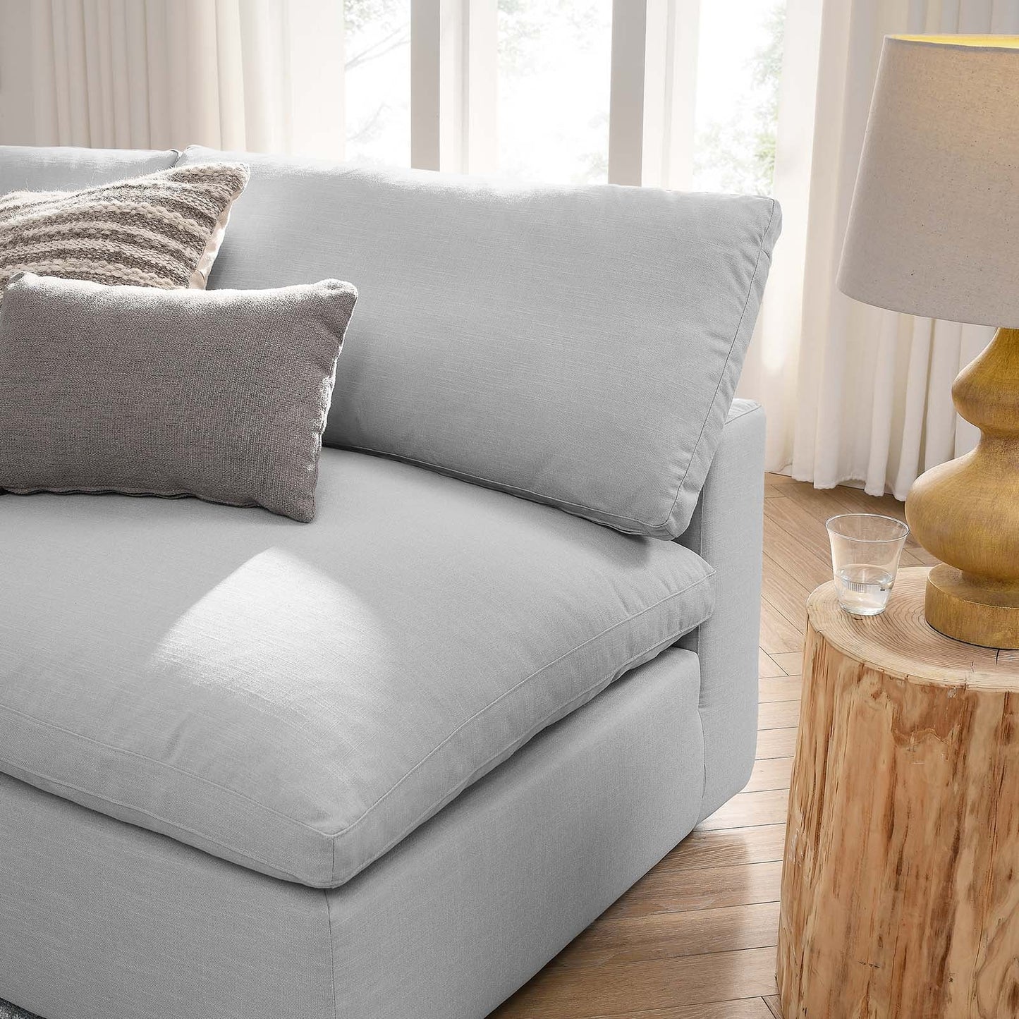 Commix 5-Piece Down Filled Overstuffed Armless Sectional Sofa by Modway