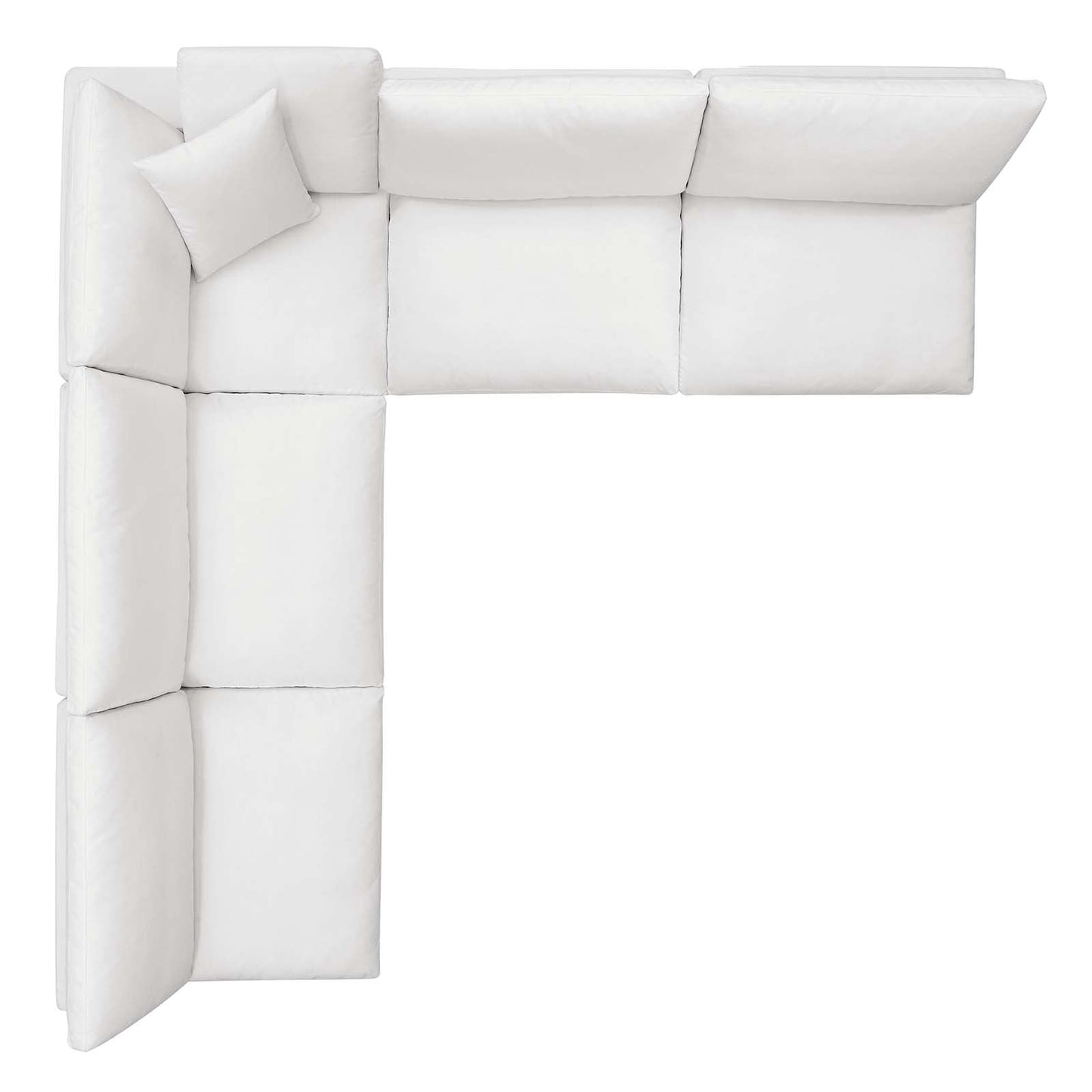 Commix 5-Piece Down Filled Overstuffed Armless Sectional Sofa by Modway