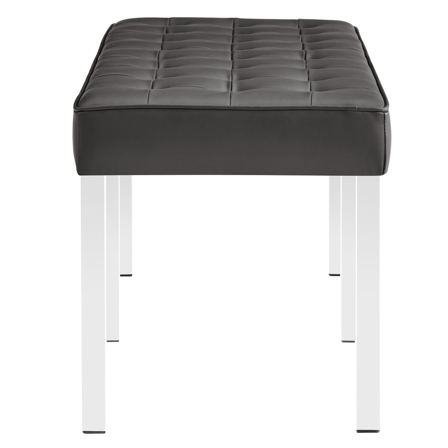 Loft Tufted Vegan Leather Bench by Modway