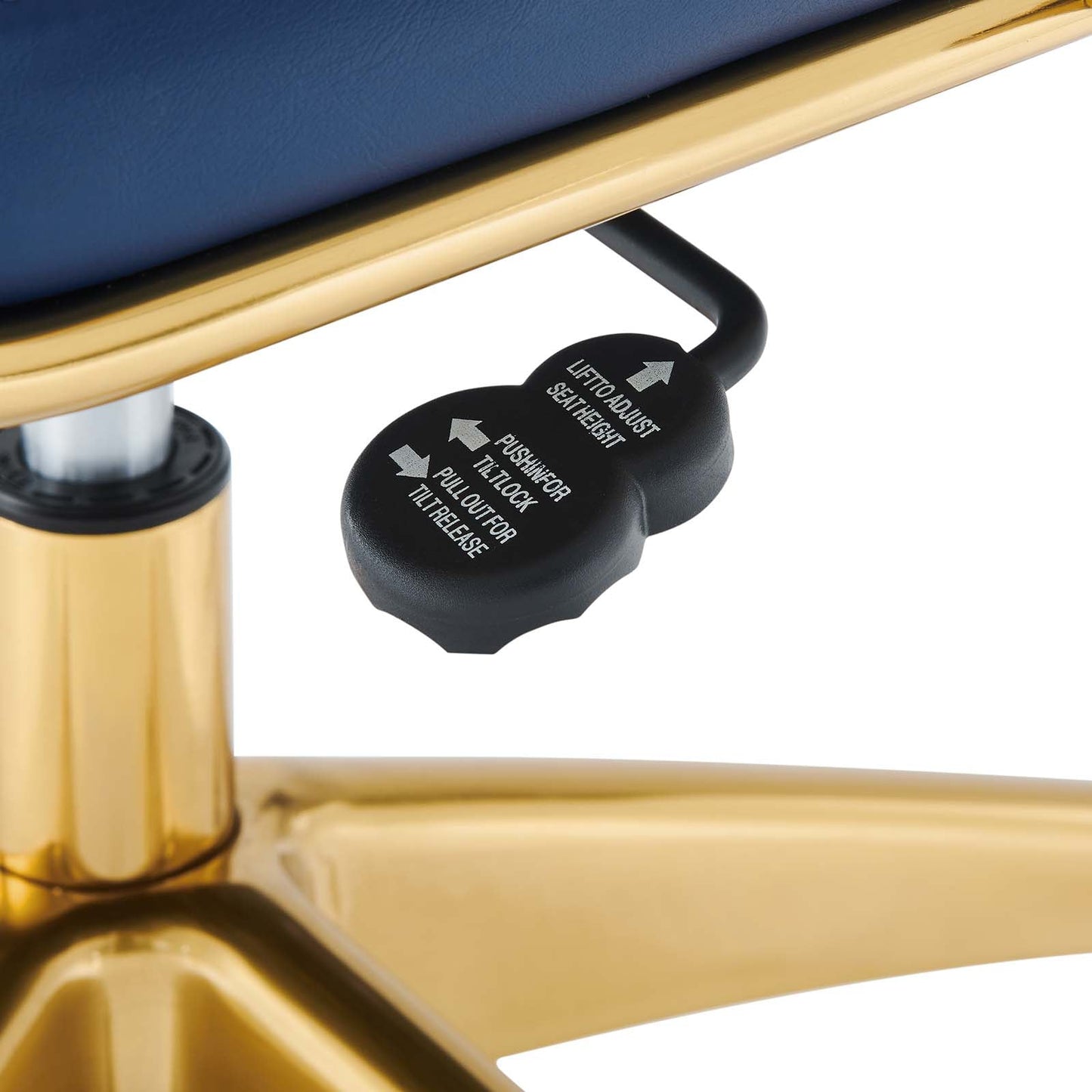 Jive Gold Stainless Steel Midback Office Chair by Modway