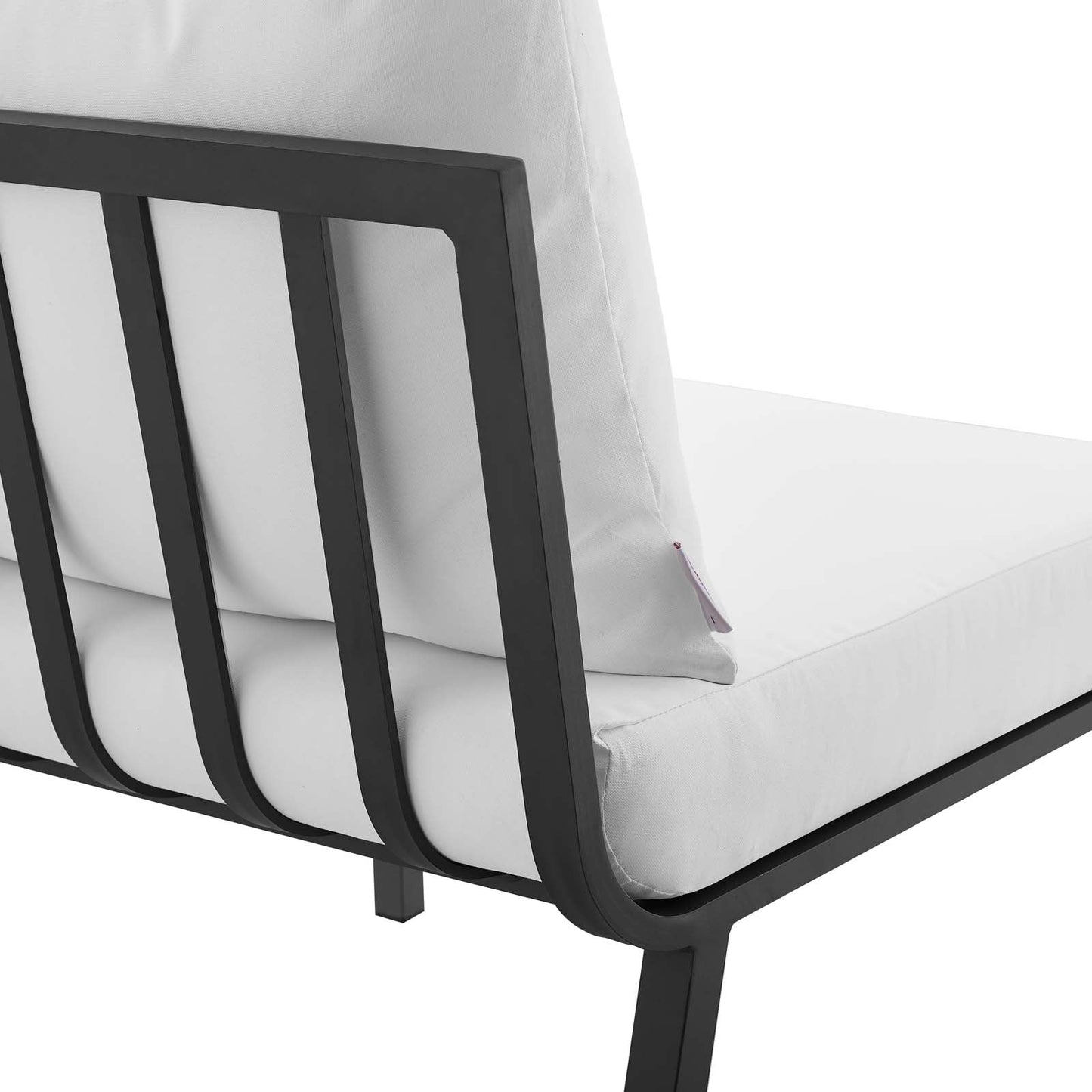 Riverside 4 Piece Outdoor Aluminum Set in Gray White