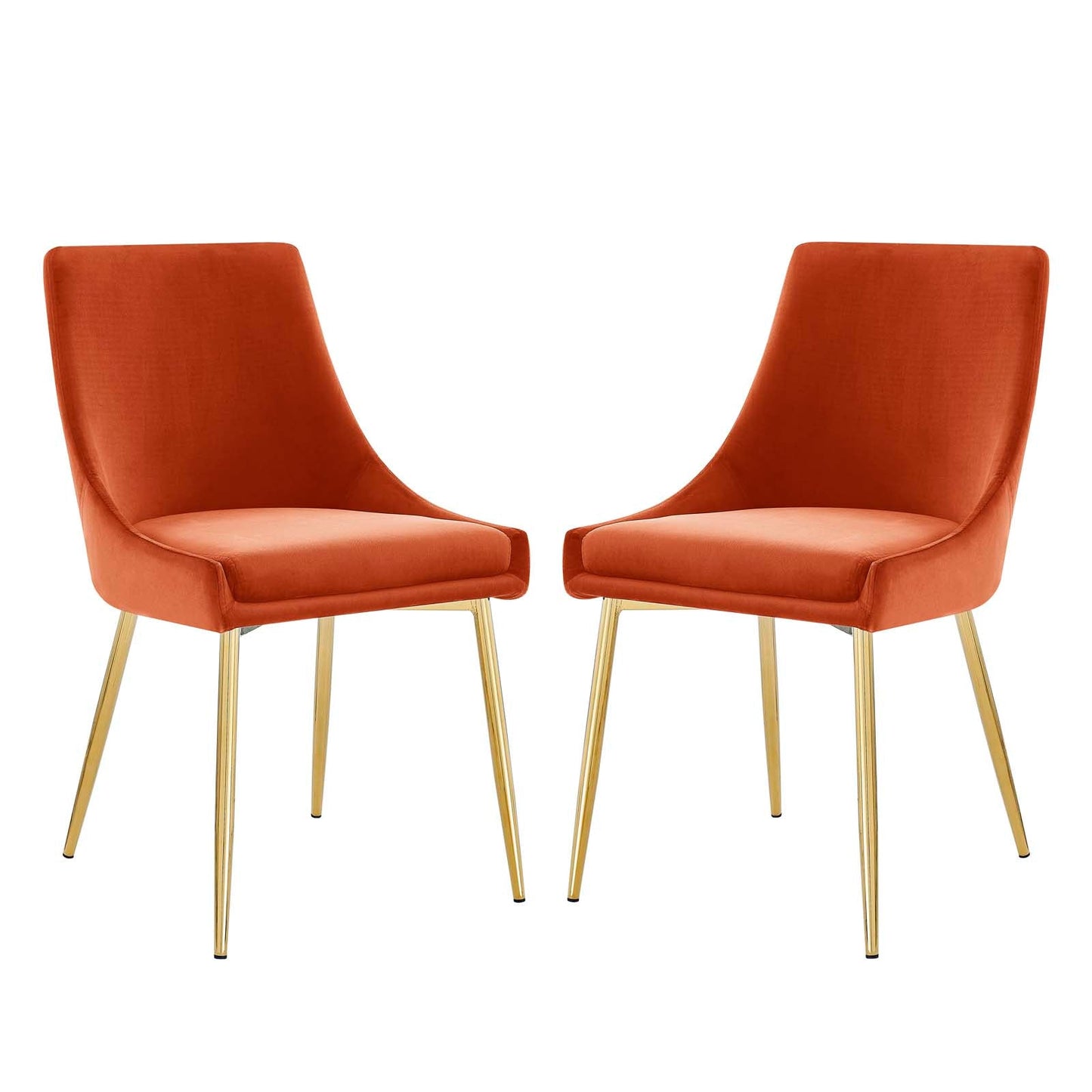 Viscount Performance Velvet Dining Chairs Set of 2 by Modway