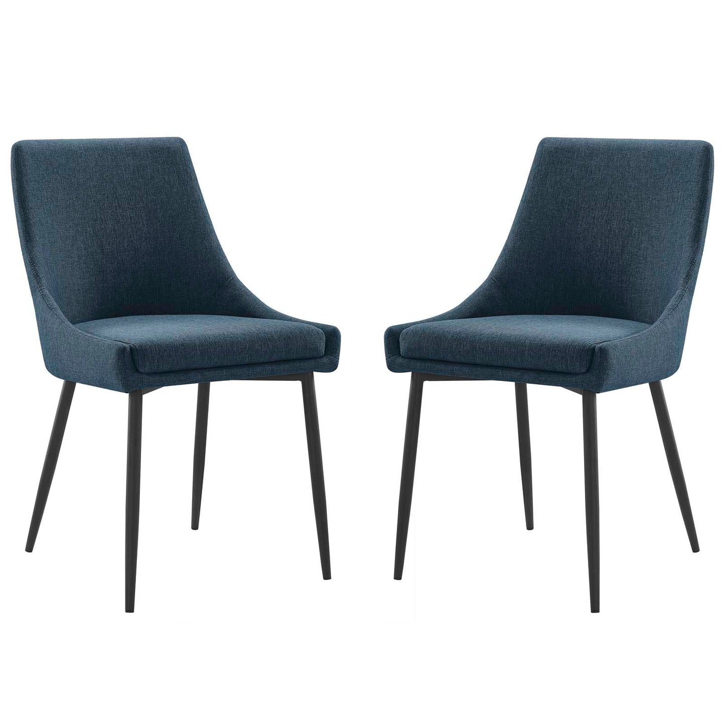 Viscount Upholstered Fabric Dining Chairs Set of 2 by Modway