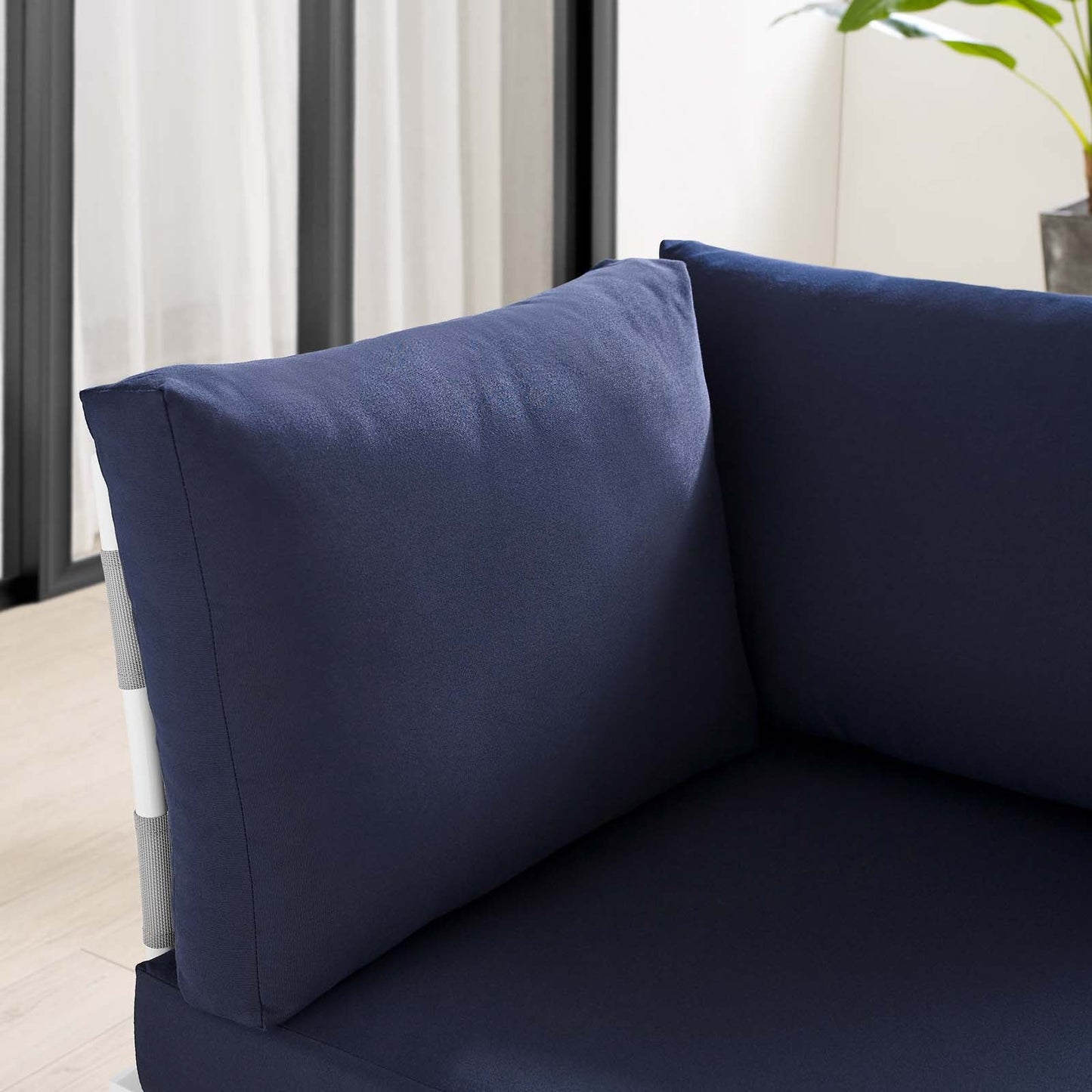 Harmony Sunbrella¨ Outdoor Patio Aluminum Corner Chair by Modway
