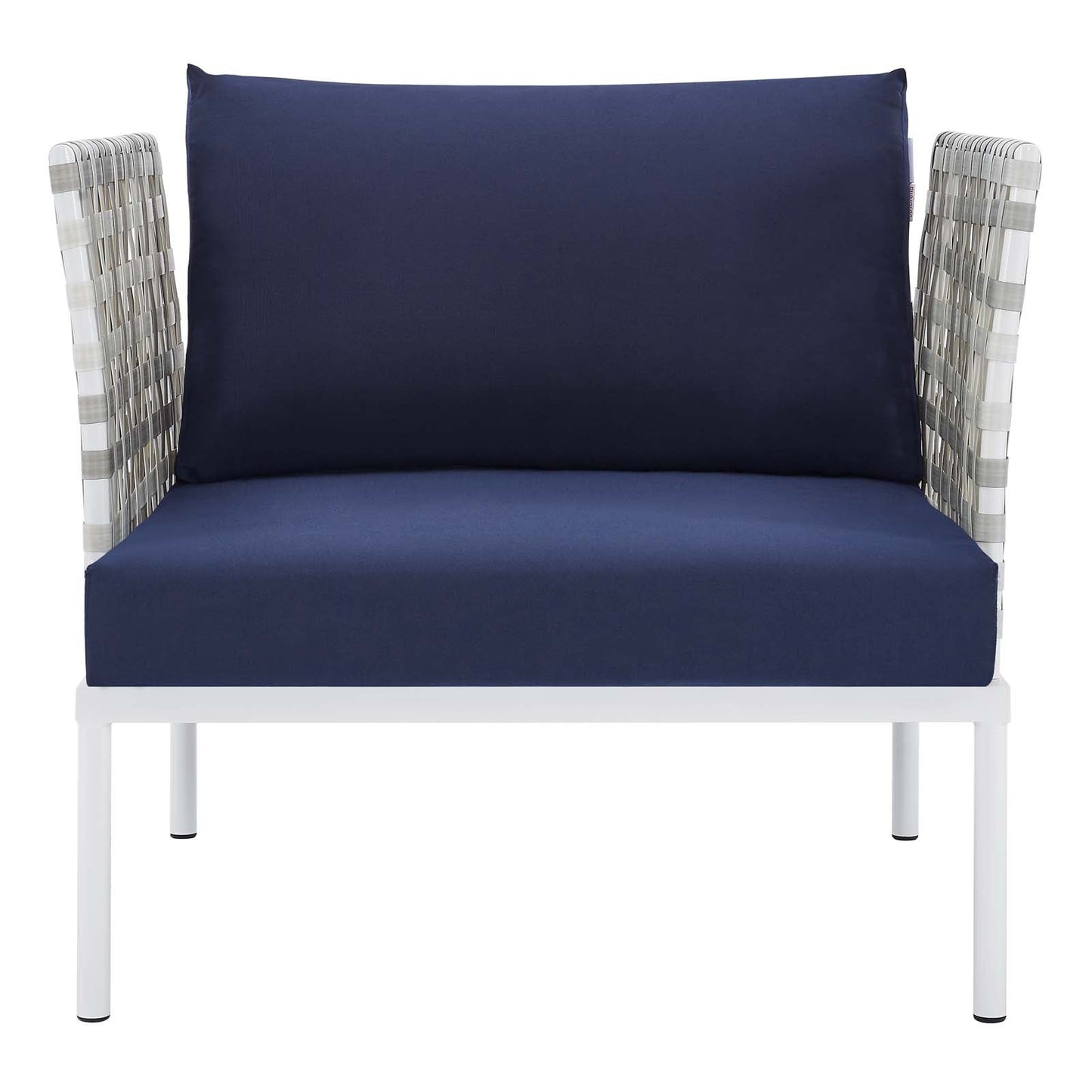 Harmony Sunbrella¨ Basket Weave Outdoor Patio Aluminum Armchair by Modway
