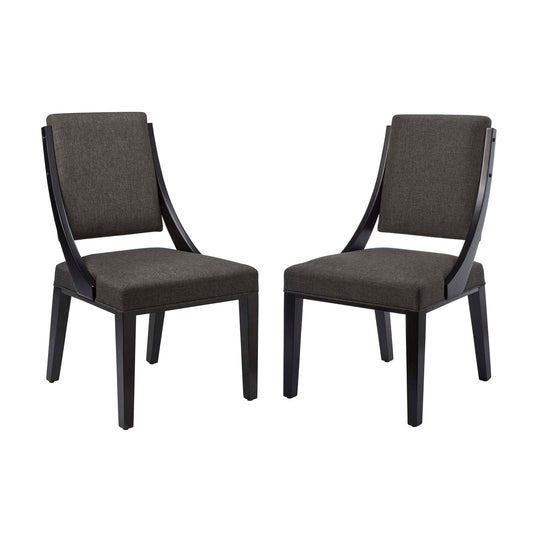 Cambridge Upholstered Fabric Dining Chairs Set of 2 by Modway