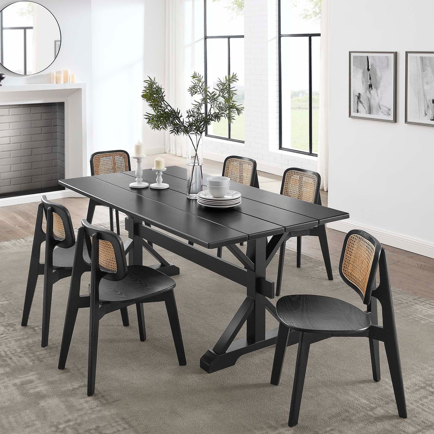 Windchime 71" Wood Dining Table by Modway