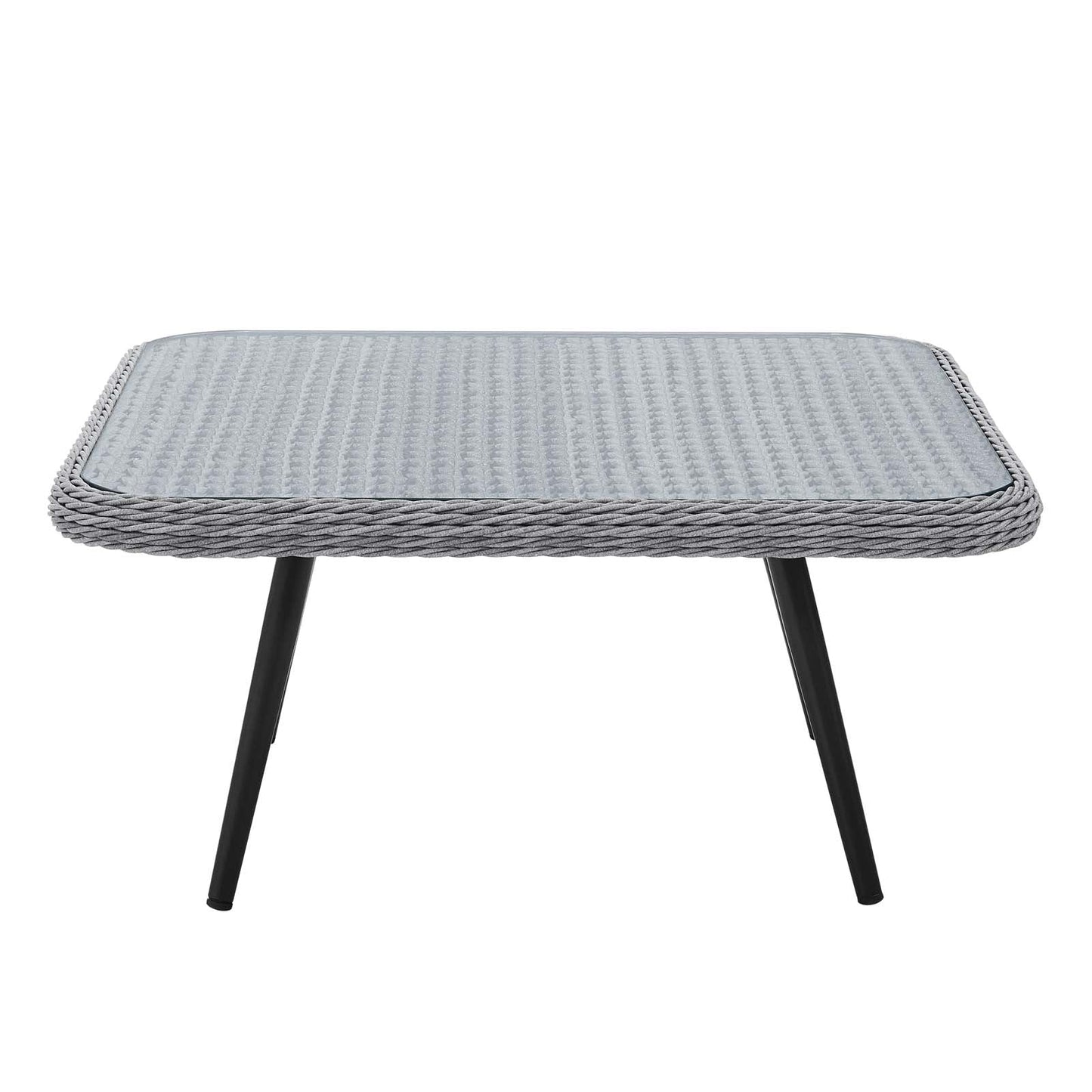 Endeavor Outdoor Patio Wicker Rattan Square Coffee Table by Modway