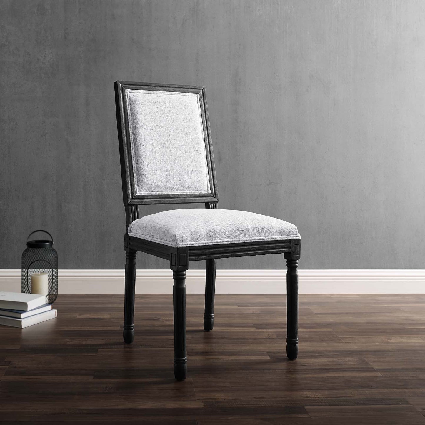 Court French Vintage Upholstered Fabric Dining Side Chair by Modway