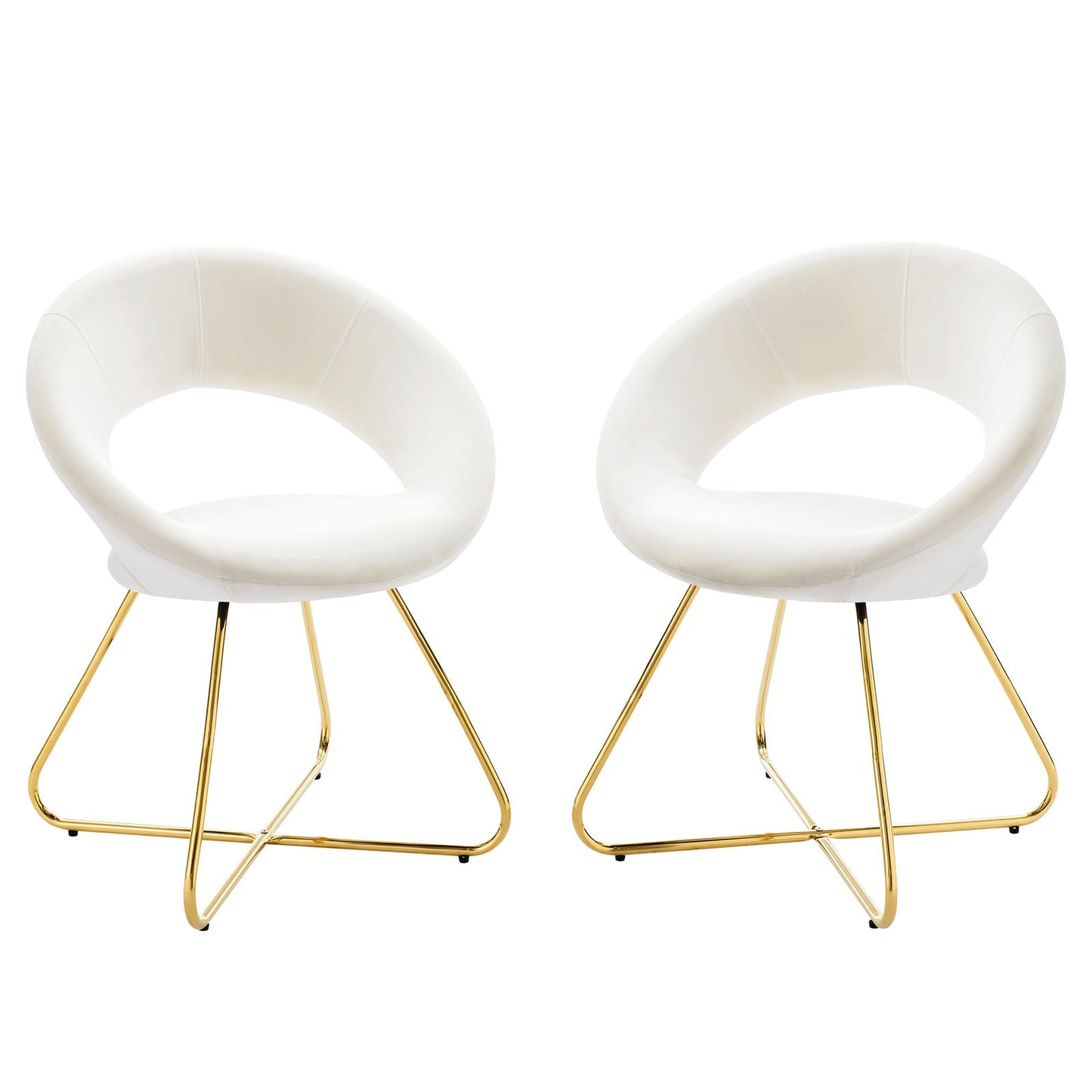 Nouvelle Performance Velvet Dining Chair Set of 2 by Modway